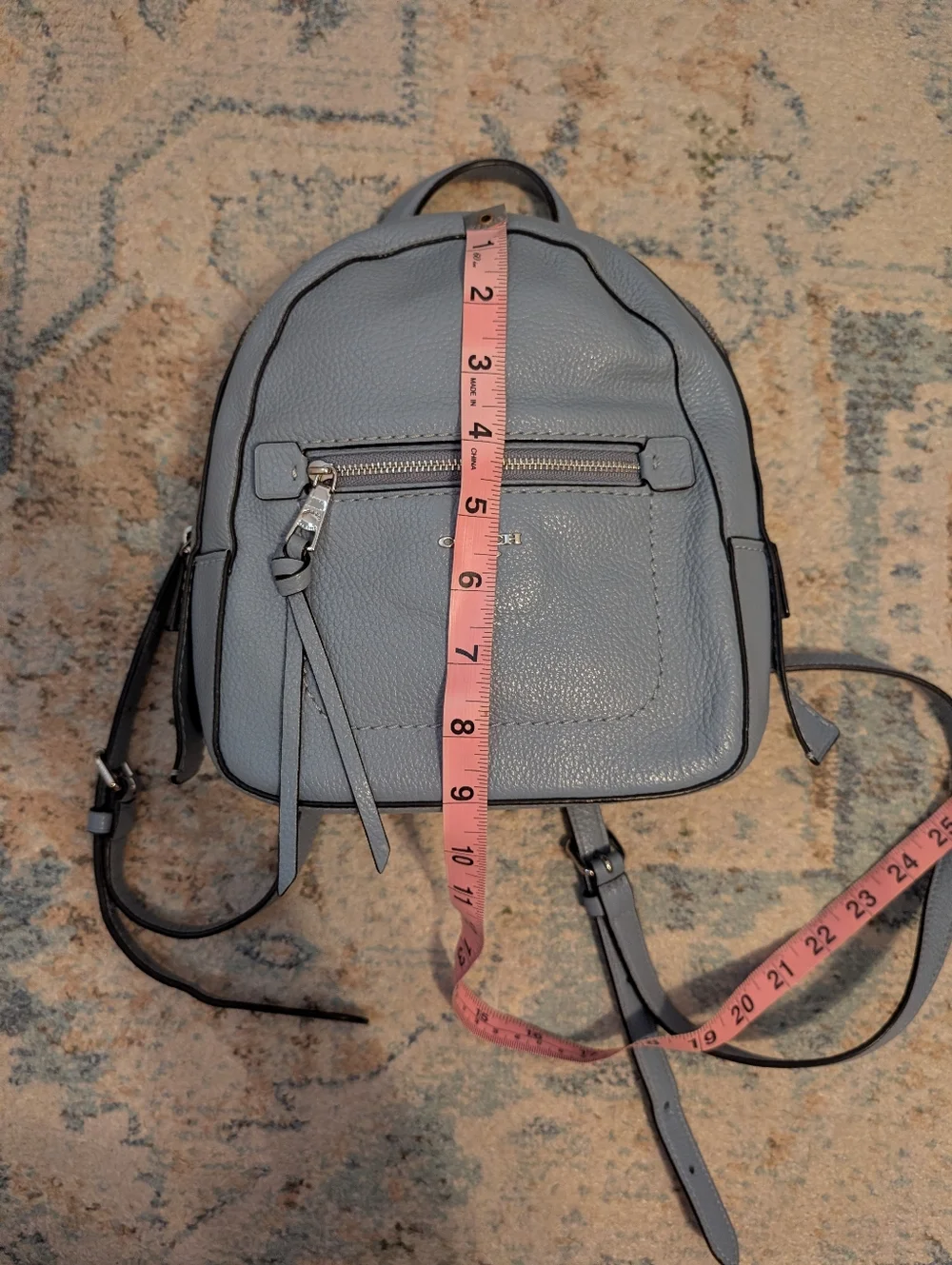 Coach Andi Mini Backpack Blue Pebbled Leather F30530 - Picture 9 of 12